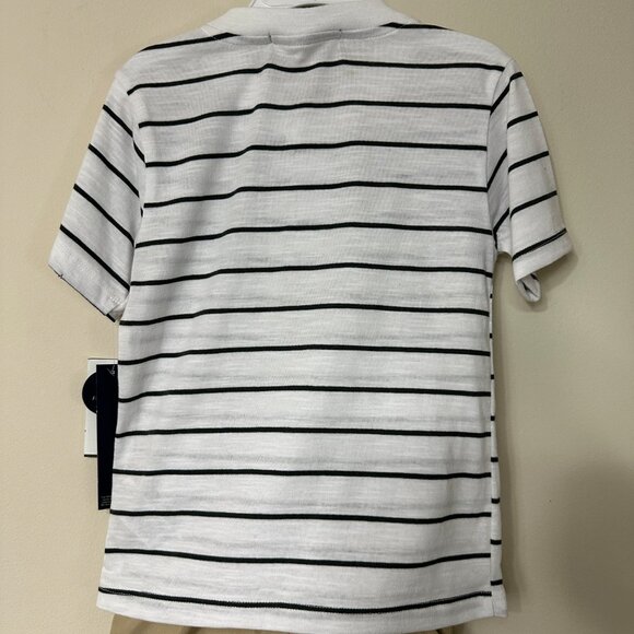 NWT Tahari 2 Pc Set Short Sleeve Henley and Khaki Elastic Waist Shorts Boys 3T - Picture 7 of 12